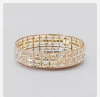 High-end and exquisite foreign trade tray, light luxury, round and high-end feel, key, European golden crystal, Nordic plate decoration Specification image